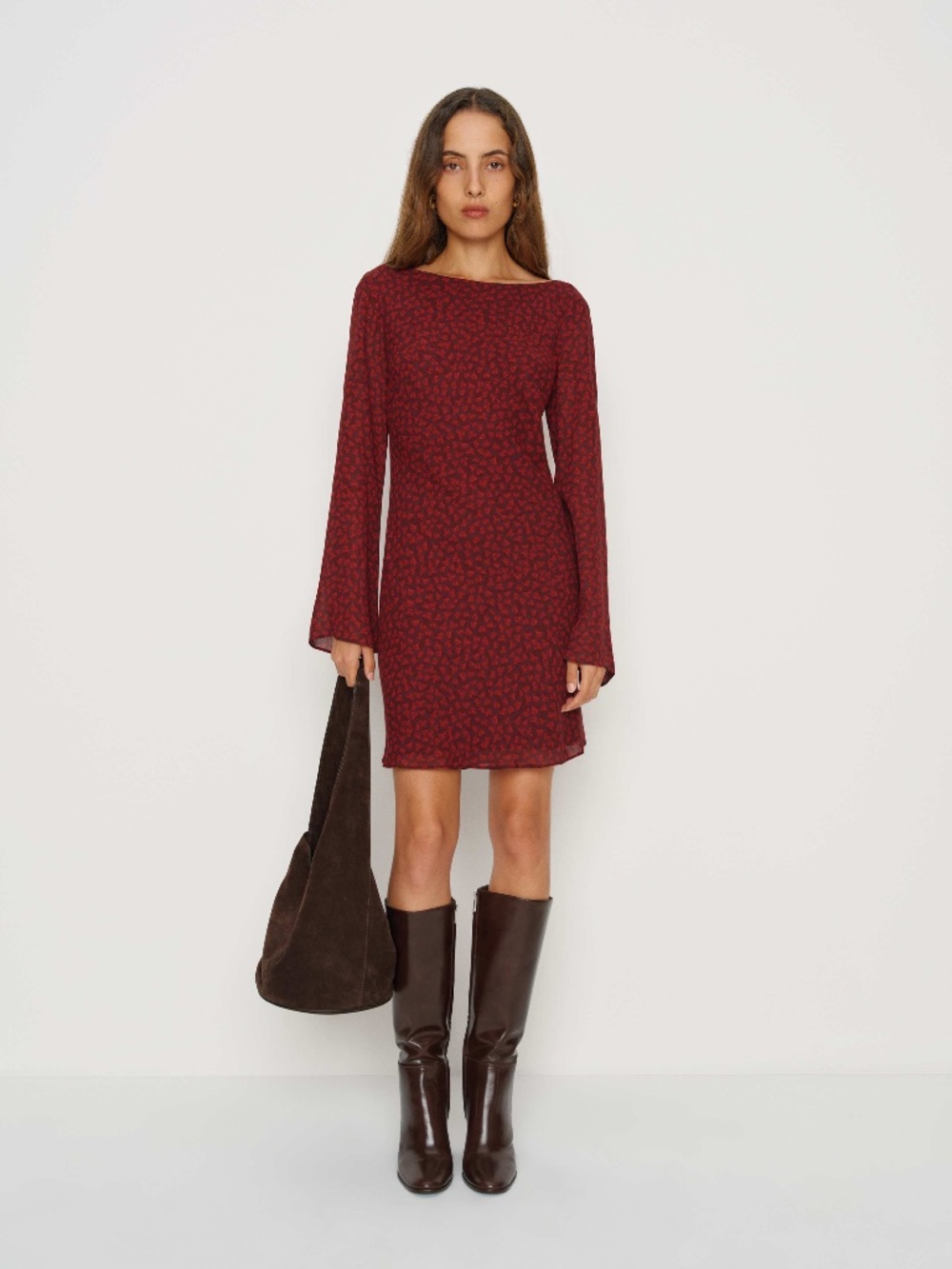 Reformation Esra Mini Dress Red - Size XS